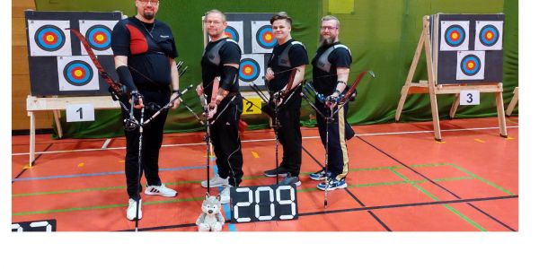 Carsten Krüger, Martin Eschrich, Hannes Büchner und Jan Heckart (von links) am 1. Wettkampftag