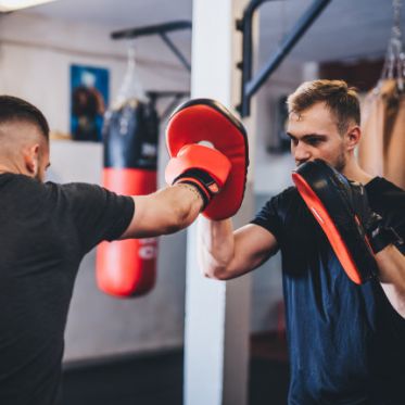 Trainingseinheit im Kickboxen